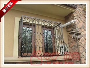 铁艺防盗窗 铁艺窗 防护窗 可镀锌 别墅窗 欧式 上海免费安装