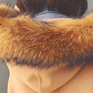 毛呢外套女装2015秋冬新品韩版中长款大毛领气质修身显瘦呢子大衣