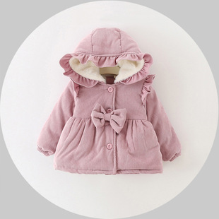 童外套 2016新款女童冬季外套0-3岁婴儿加厚加绒棉服宝宝冬装棉衣