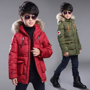 新款韩版加厚冬装中长款男孩儿童装冬款男童羽绒棉衣冬天外套衣服
