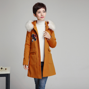 2015冬装新品时尚品牌韩版新款女装女士中长款棉衣外套 YSA181