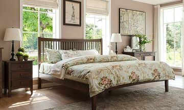实木床美式欧式简约大床实木简约现代纯实木双人床环保储物高箱床