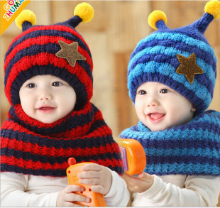 韩版宝宝帽子秋冬男女儿童帽子秋冬款天1-2-4岁小孩婴儿帽子加绒