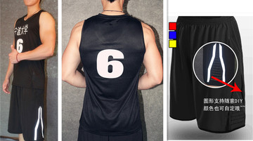 直销黑色高端球衣定制比赛队服篮球服套装男女可印字号图