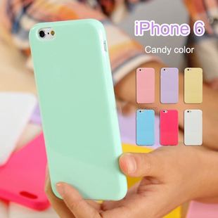 iphone6s粉色手机壳 糖果色硅胶套i6纯色手机壳软胶4.7保护壳韩国