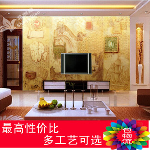 厂家直销新款瓷砖电视背景墙雕刻画别墅墙砖 天然文化石 长城图