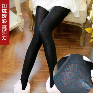 2015韩国冬季女装亮丝踩脚 义乌冬季新款保暖 加绒加厚打底裤