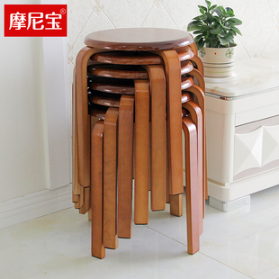 摩尼宝实木现代简约椅子餐椅圆凳系列电脑餐椅实木凳家用创意椅子