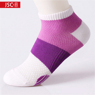 JSC运动袜子女短袜低帮短筒跑步女士棉袜防臭中筒袜白色女袜秋季