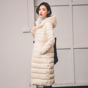 2015冬季新款中长款韩版连帽修身棉衣女拉链保暖休闲时尚大衣外套