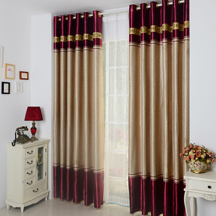 2015新款成品定制全遮光隔热平面欧式小树叶客厅卧室阳台窗帘布料