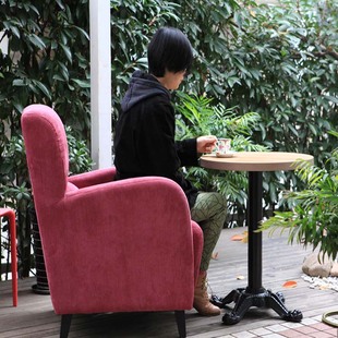 简约咖啡厅桌椅西餐厅甜品奶茶店桌椅组合实木茶餐厅桌椅复古茶几