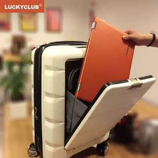 Lucky Club拉杆箱万向轮20寸行李箱男女商务电脑登机密码旅行箱子