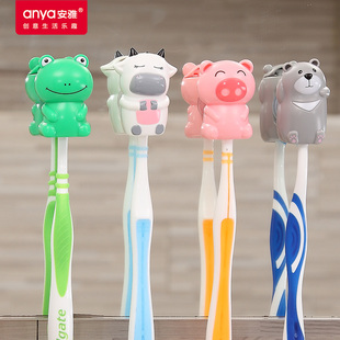 安雅动物牙刷架创意浴室卫生间牙具强力吸盘式卡通可爱儿童牙刷座