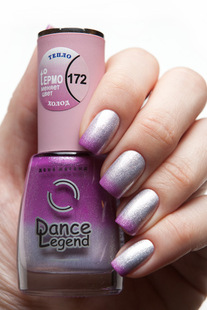 现货包邮 俄罗斯Dance Legend 变色温变指甲油 热银白 冷紫色 172