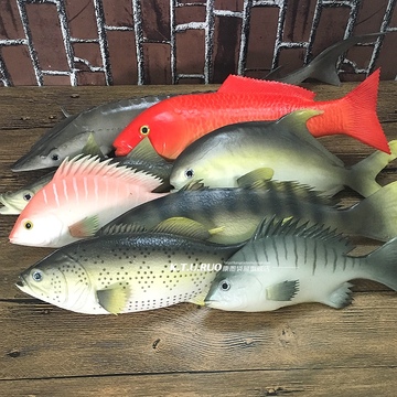 仿真食物假鱼模型PU鲤鱼鲟鱼鲈鱼样板房摆设装饰拍摄道具幼儿玩具
