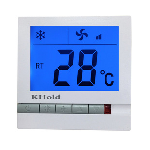 控持工厂直销中央空调温控器风机盘管液晶面板温度控制器二年包换