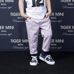 现货入 韩国进口童装代购2016夏装TigerMini男童简约适休闲裤