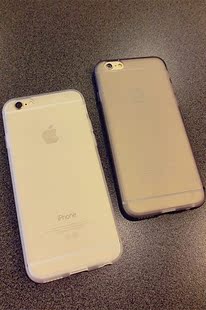 简单纯色黑白情侣款磨砂iPhone6 4.7/plus手机壳全包硅胶保护套