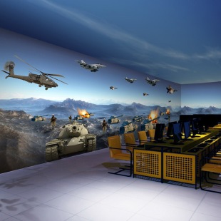 3D个性视觉实景壁纸 战争游戏主题壁画KTV网吧包厢立体墙纸 墙布