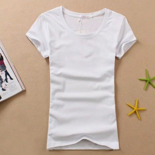 2015夏季新款女式T恤纯棉莱卡女学生韩版修身打底衫