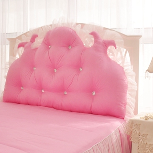 全棉床头靠垫纯色布艺床头靠背 靠枕软包双人床头大枕头抱枕