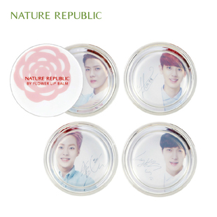 韩国原装进口EXO代言自然乐园Nature Republic 鲜花润唇膏玫瑰味