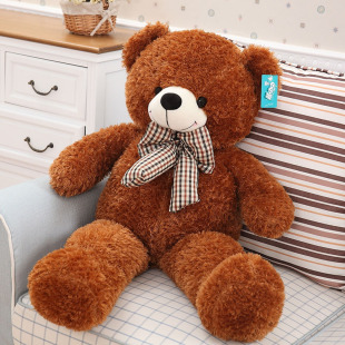 棕色泰迪熊1米公仔抱枕毛绒玩具熊布娃娃玩偶生日礼物女生抱抱熊