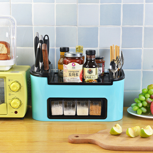 时尚厨房套具组合刀架多功能厨房置物架调味盒调料罐瓶套装