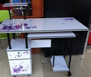 送工具批发电脑桌 台式 家用 彩绘钢琴面台式电脑桌 书桌子写字台