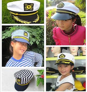 儿童海军帽船长帽男女童通用警察帽水手帽宝宝船长帽四季款军帽