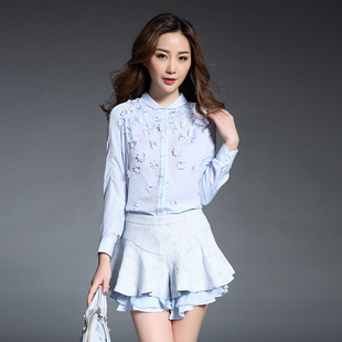 2015秋季新款韩版大码女装长袖两件套连衣裙时尚显瘦打底小外套装