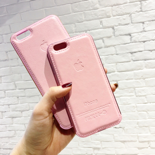 金属iPhone6plus手机套皮质苹果6splus手机壳新款全包边框粉色5.5