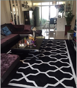 简约现代时尚格子地毯客厅茶几地毯卧室床边地毯定制宜家地毯满铺