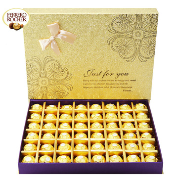 费列罗巧克力T48颗礼盒装T3*16创意送男女友生日礼物果仁零食包邮