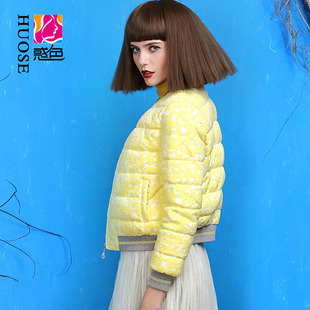 惑色加厚棉服2015女士新品短款冬装外套时尚小棉袄韩版棒球棉衣
