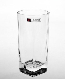 丽尊 水杯 透明四方玻璃杯子 啤酒杯 加厚威士忌杯 牛奶杯 饮料杯
