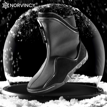 诺凡希冬季男士雪地靴户外防滑男款靴子保暖英伦防水磨砂皮中筒靴