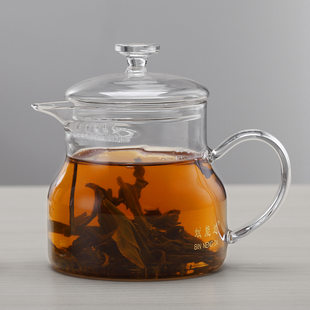 全玻璃茶具花茶茶壶耐高温迷你小茶壶加厚创意透明红茶泡茶壶过滤