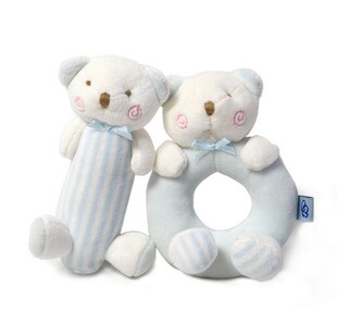 特价韩国婴儿玩具熊兔婴儿摇铃套装新生儿手摇铃棒摇铃圈毛绒布艺