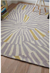 正品 腈纶地毯客厅卧室书房会议室不规则几何彩色曲波纹现代简约