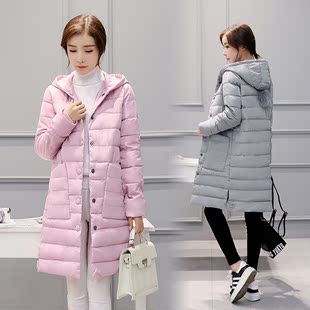 LKH2016冬装韩版棉衣女中长款修身加厚保暖羽绒棉服学生棉袄外套