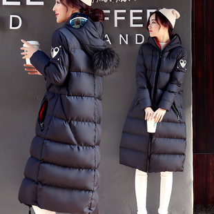 【天天特价】2015新款韩版时尚棉衣女超长款过膝棉服大码修身棉袄
