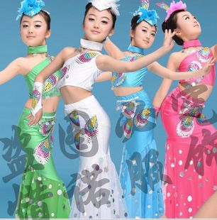 六一民族少儿孔雀舞裙幼儿童月光女童傣族服饰公主表演出舞蹈服装