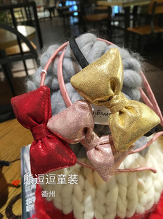 韩国东大门同步发售 圣诞款女童立体蝴蝶结发饰发箍儿童饰品配饰