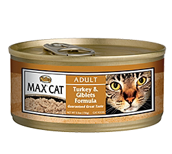 美国代购 美士MAX CAT猫罐成猫火鸡及火鸡胗156克 22省12个包快递