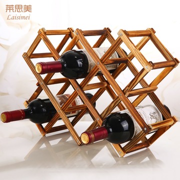 特价欧式实木质创意折叠红酒架 家居葡萄酒架 多瓶装实木酒架