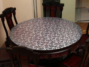 方加大圆桌直径65厘米进口pvc软质玻璃桌布透明布水晶板桌垫餐桌