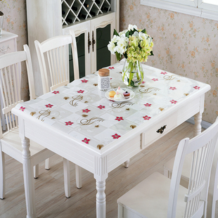 彩色餐桌茶几桌布软玻璃加厚防水垫防油防烫花色桌垫水晶板台布