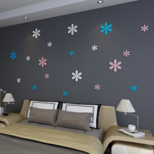 3d立体墙贴沙发客厅卧室电视背景墙上可移除壁贴花儿童房木质烤漆